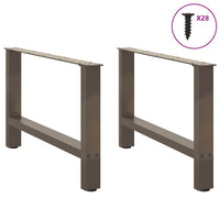 Kavos staliuko kojelės, 2 vnt., 70x(42 - 43) cm, natūralus plienas - Namų Idėja