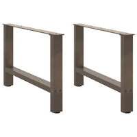 Kavos staliuko kojelės, 2 vnt., 70x(42 - 43) cm, natūralus plienas - Namų Idėja