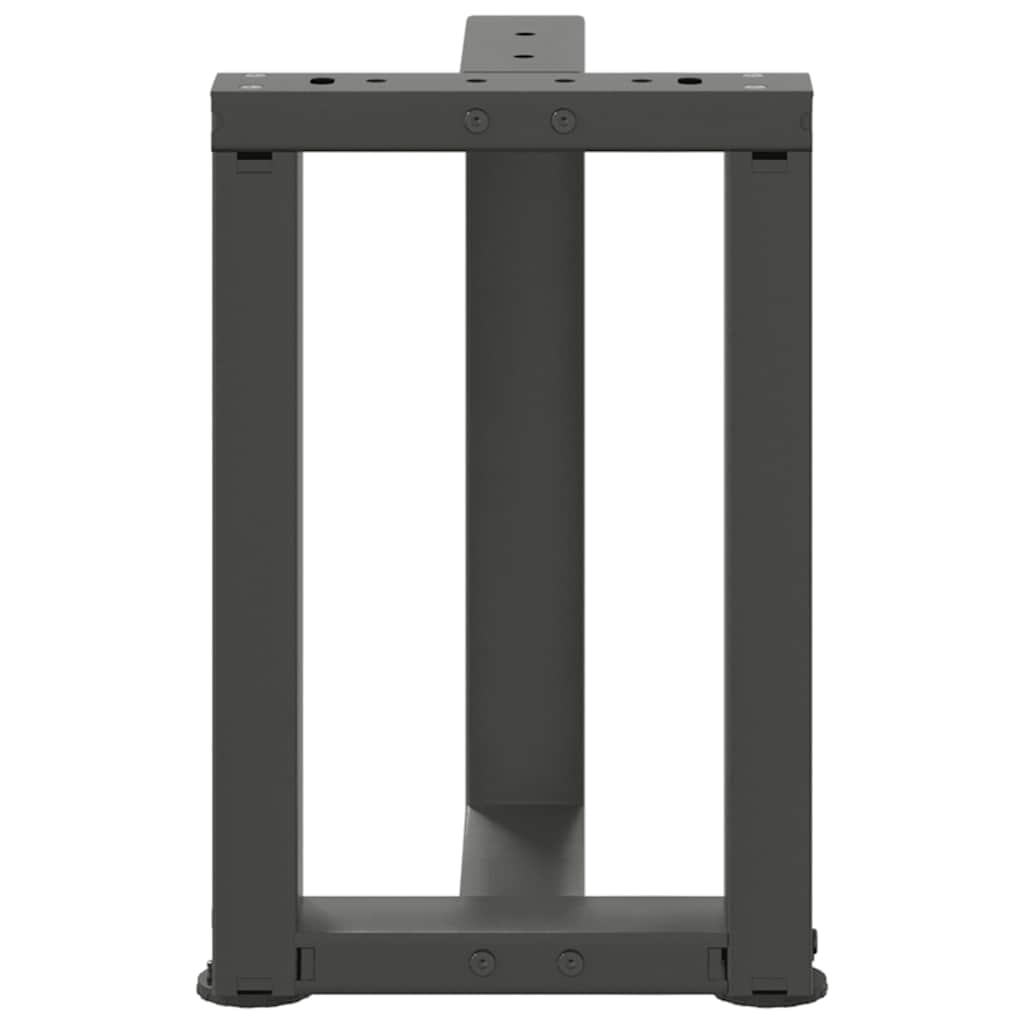 Kavos staliuko kojelės, 2 vnt., antracito spalvos, 28x25x(42 - 43) cm, plienas - Namų Idėja