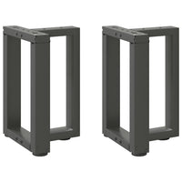 Kavos staliuko kojelės, 2 vnt., antracito spalvos, 28x25x(42 - 43) cm, plienas - Namų Idėja