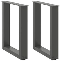 Kavos staliuko kojelės, 2 vnt., antracito spalvos, 28x(42 - 43) cm, plienas - Namų Idėja