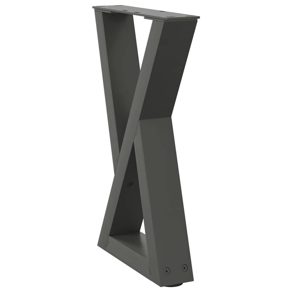 Kavos staliuko kojelės, 2 vnt., antracito spalvos, 28x(42 - 43,3) cm, plienas - Namų Idėja