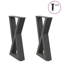 Kavos staliuko kojelės, 2 vnt., antracito spalvos, 28x(42 - 43,3) cm, plienas - Namų Idėja