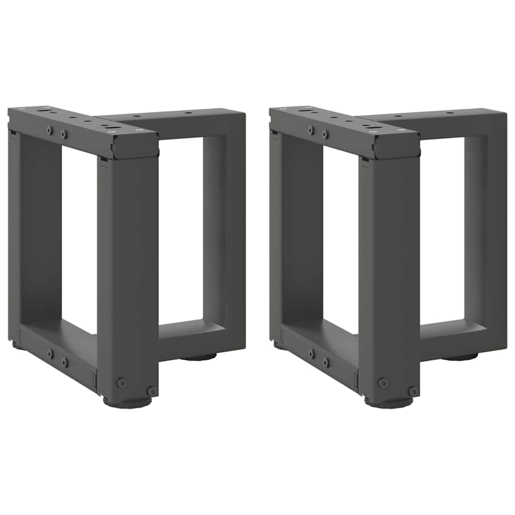 Kavos staliuko kojelės, 2 vnt., antracito spalvos, 30x25x(30 - 31) cm, plienas - Namų Idėja