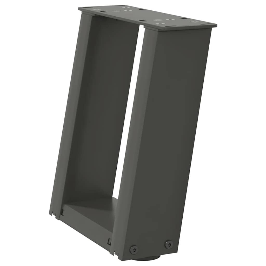 Kavos staliuko kojelės, 2 vnt., antracito spalvos, 30x(30 - 31) cm, plienas - Namų Idėja