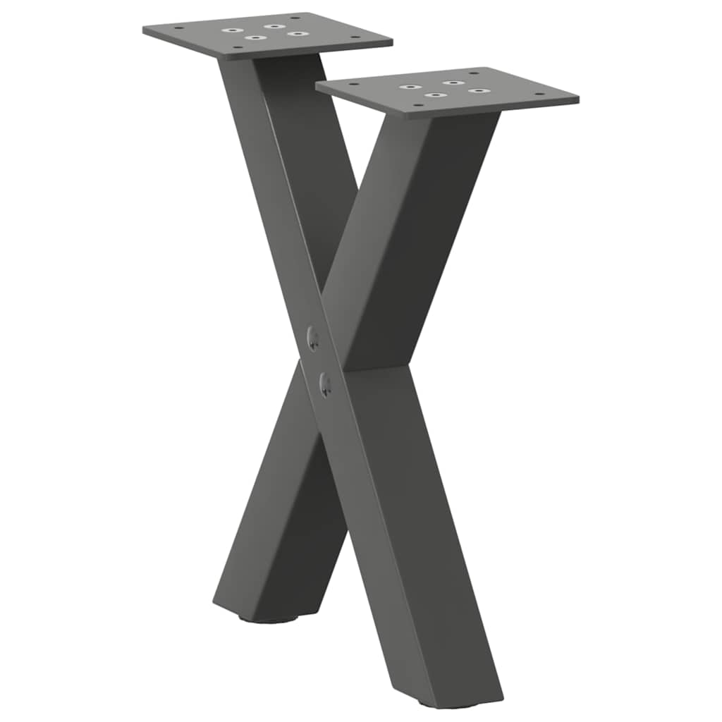 Kavos staliuko kojelės, 2 vnt., antracito spalvos, 37x(30 - 31) cm, plienas - Namų Idėja