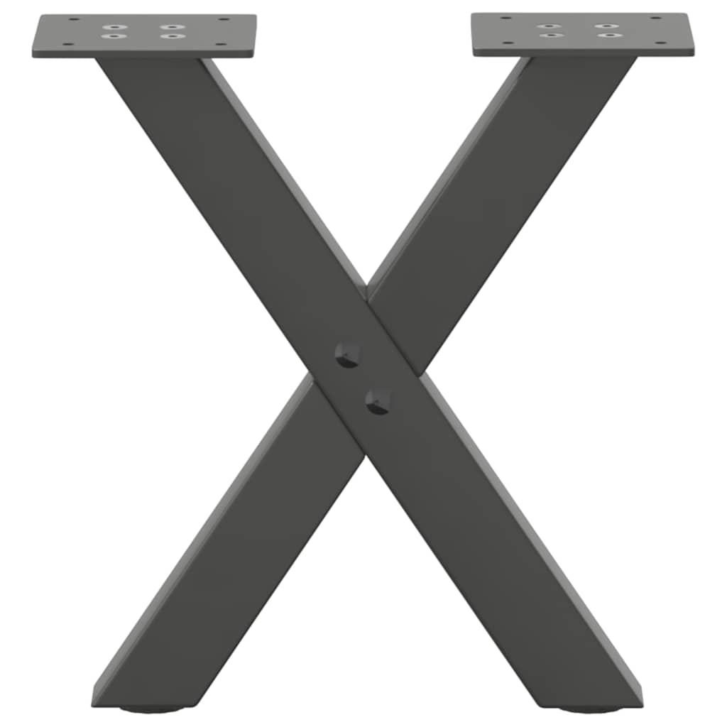 Kavos staliuko kojelės, 2 vnt., antracito spalvos, 37x(30 - 31) cm, plienas - Namų Idėja