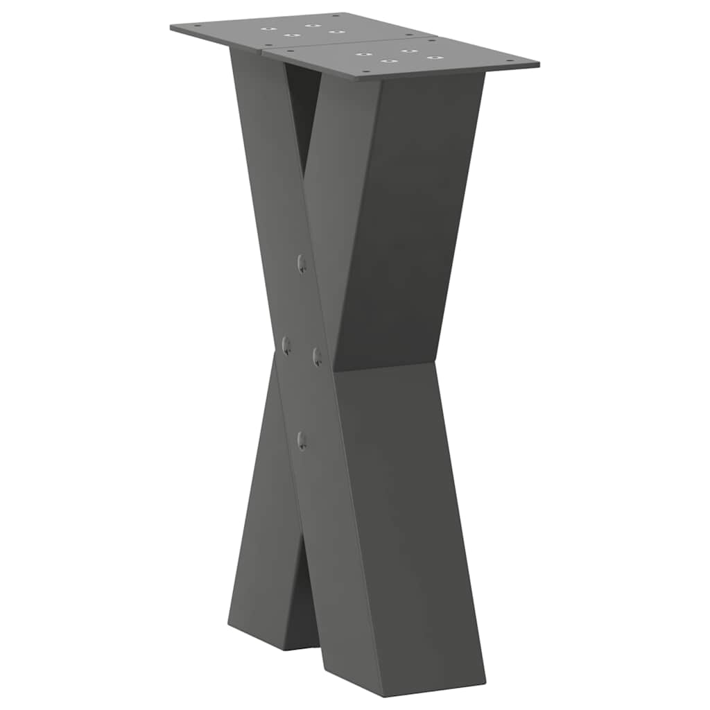 Kavos staliuko kojelės, 2 vnt., antracito spalvos, 38x(42 - 43) cm, plienas - Namų Idėja
