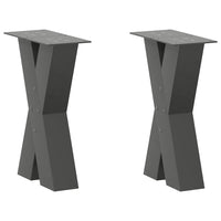 Kavos staliuko kojelės, 2 vnt., antracito spalvos, 38x(42 - 43) cm, plienas - Namų Idėja