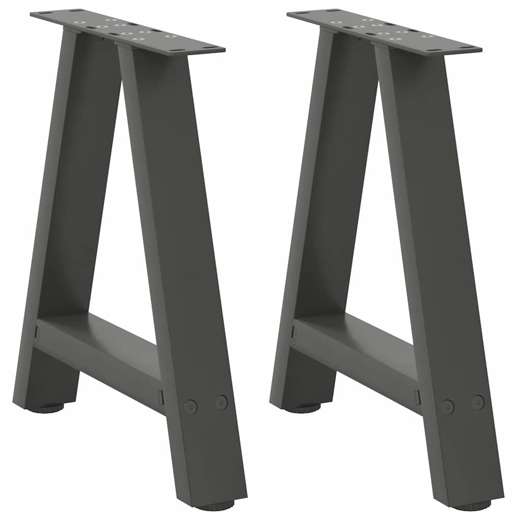 Kavos staliuko kojelės, 2 vnt., antracito spalvos, 38x(42 - 43) cm, plienas - Namų Idėja