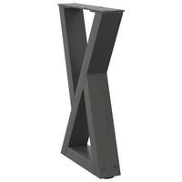 Kavos staliuko kojelės, 2 vnt., antracito spalvos, 38x(42 - 43,3) cm, plienas - Namų Idėja
