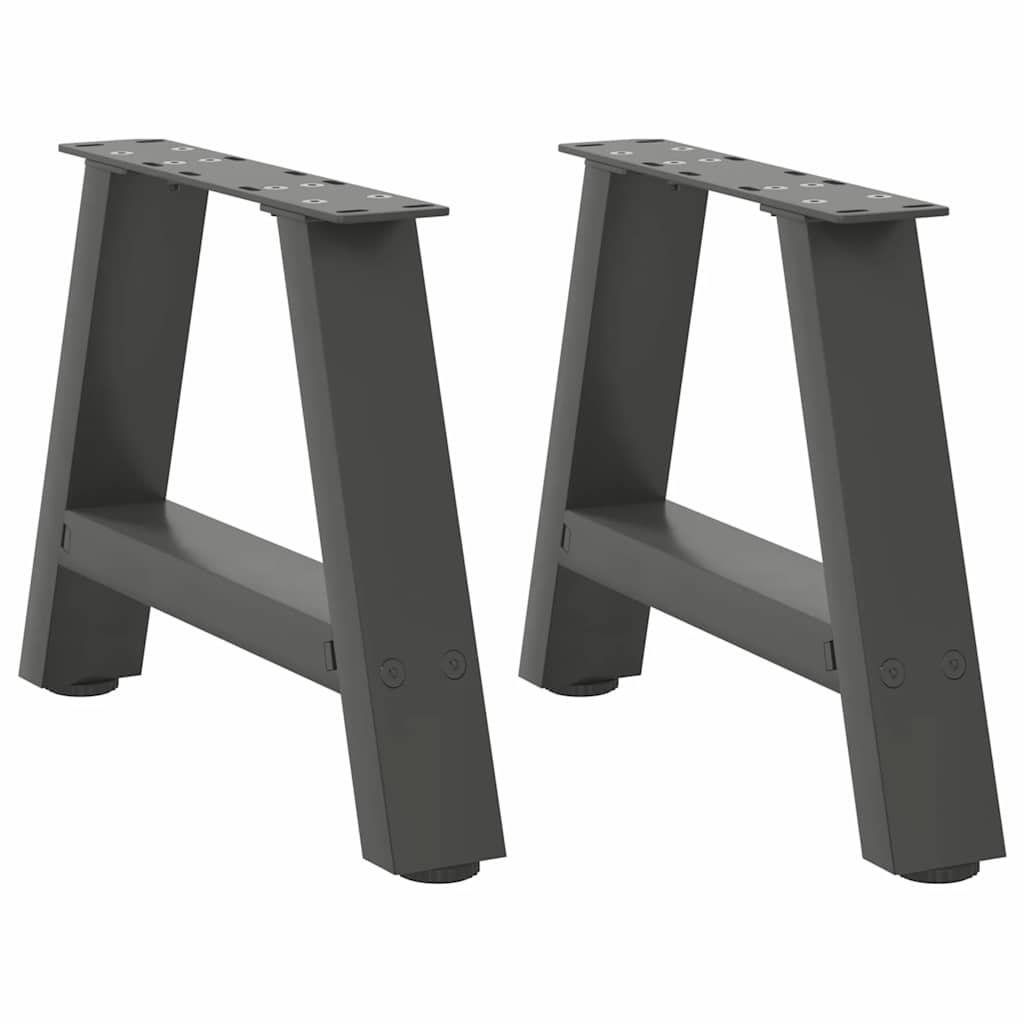 Kavos staliuko kojelės, 2 vnt., antracito spalvos, 40x(30 - 31) cm, plienas - Namų Idėja