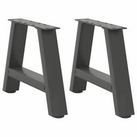 Kavos staliuko kojelės, 2 vnt., antracito spalvos, 40x(30 - 31) cm, plienas - Namų Idėja