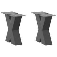 Kavos staliuko kojelės, 2 vnt., antracito spalvos, 40x(30 - 31) cm, plienas - Namų Idėja