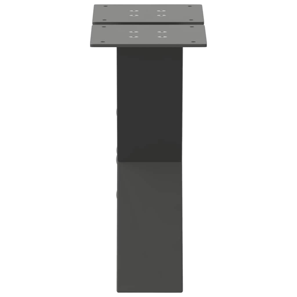 Kavos staliuko kojelės, 2 vnt., antracito spalvos, 40x(30 - 31) cm, plienas - Namų Idėja