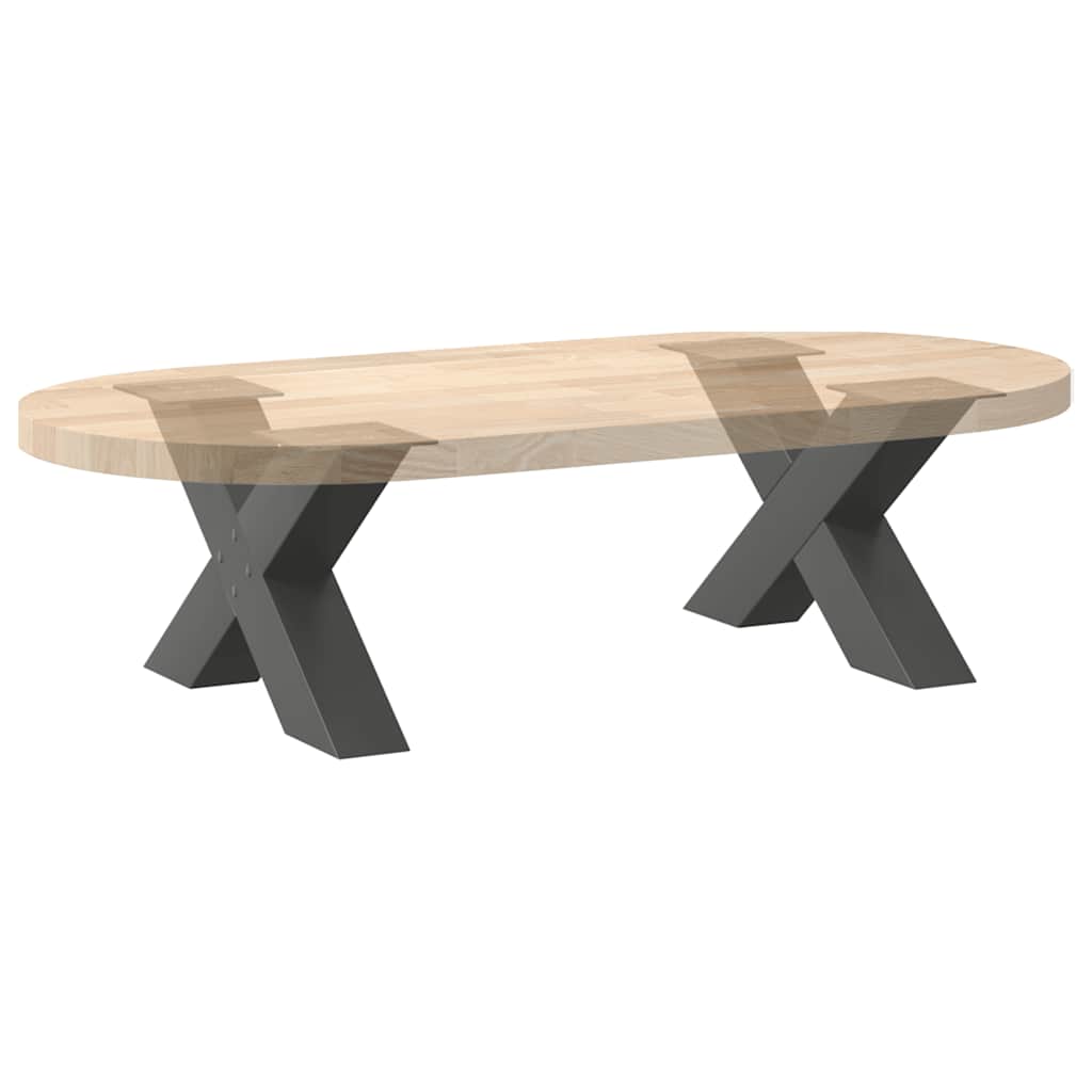 Kavos staliuko kojelės, 2 vnt., antracito spalvos, 50x(30 - 31) cm, plienas - Namų Idėja