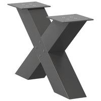 Kavos staliuko kojelės, 2 vnt., antracito spalvos, 50x(30 - 31) cm, plienas - Namų Idėja