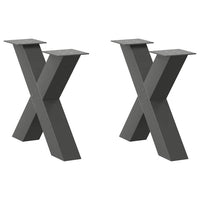Kavos staliuko kojelės, 2 vnt., antracito spalvos, 50x(42 - 43) cm, plienas - Namų Idėja