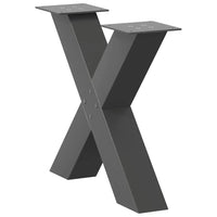 Kavos staliuko kojelės, 2 vnt., antracito spalvos, 50x(42 - 43) cm, plienas - Namų Idėja