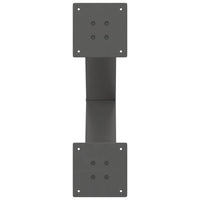Kavos staliuko kojelės, 2 vnt., antracito spalvos, 50x(42 - 43) cm, plienas - Namų Idėja
