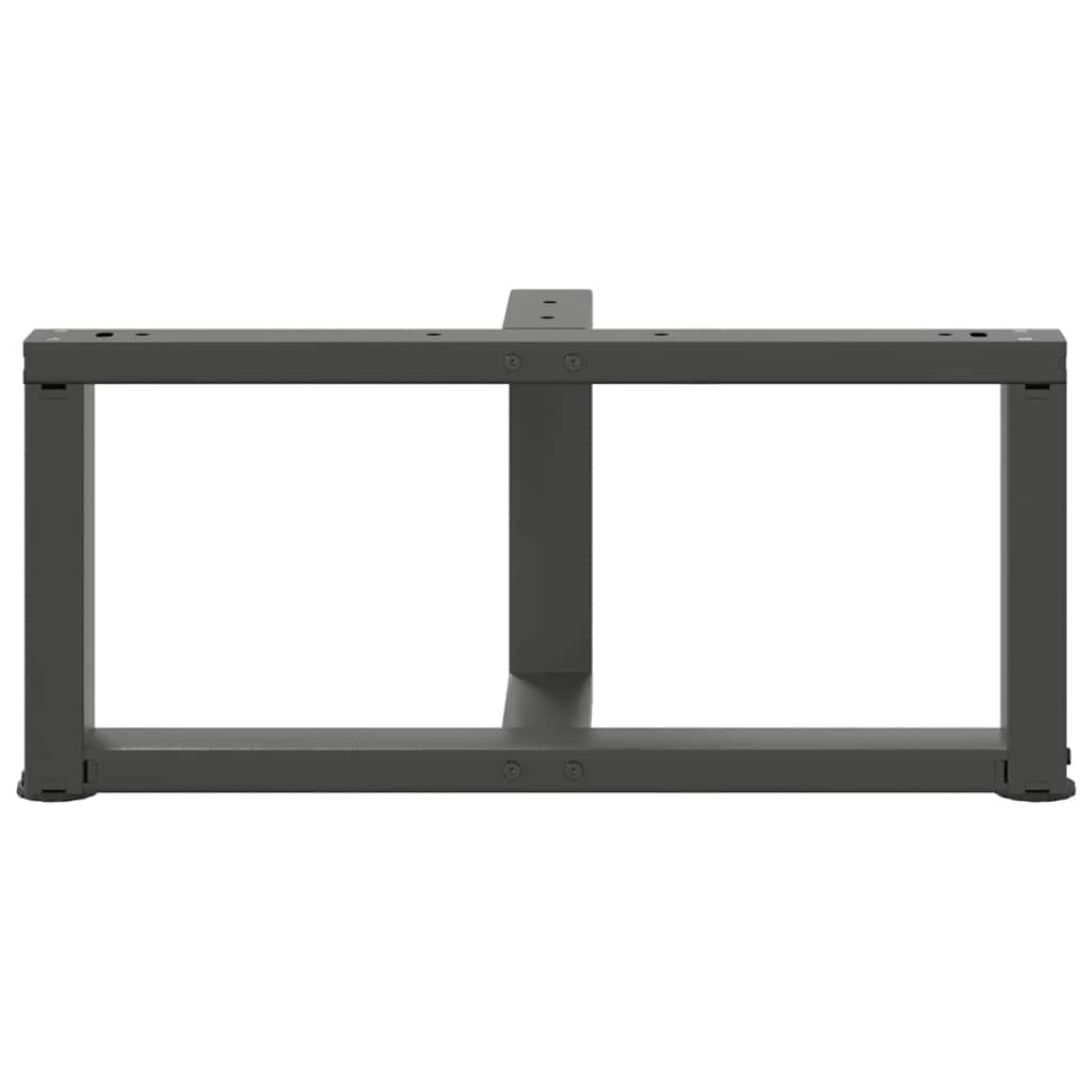 Kavos staliuko kojelės, 2 vnt., antracito spalvos, 60x25x(30 - 31) cm, plienas - Namų Idėja