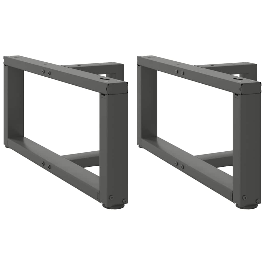 Kavos staliuko kojelės, 2 vnt., antracito spalvos, 60x25x(30 - 31) cm, plienas - Namų Idėja