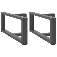 Kavos staliuko kojelės, 2 vnt., antracito spalvos, 60x25x(30 - 31) cm, plienas - Namų Idėja