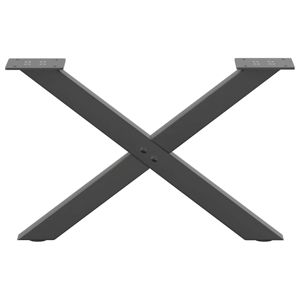 Kavos staliuko kojelės, 2 vnt., antracito spalvos, 60x(30 - 31) cm, plienas - Namų Idėja