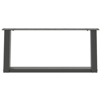 Kavos staliuko kojelės, 2 vnt., antracito spalvos, 60x(30 - 31) cm, plienas - Namų Idėja
