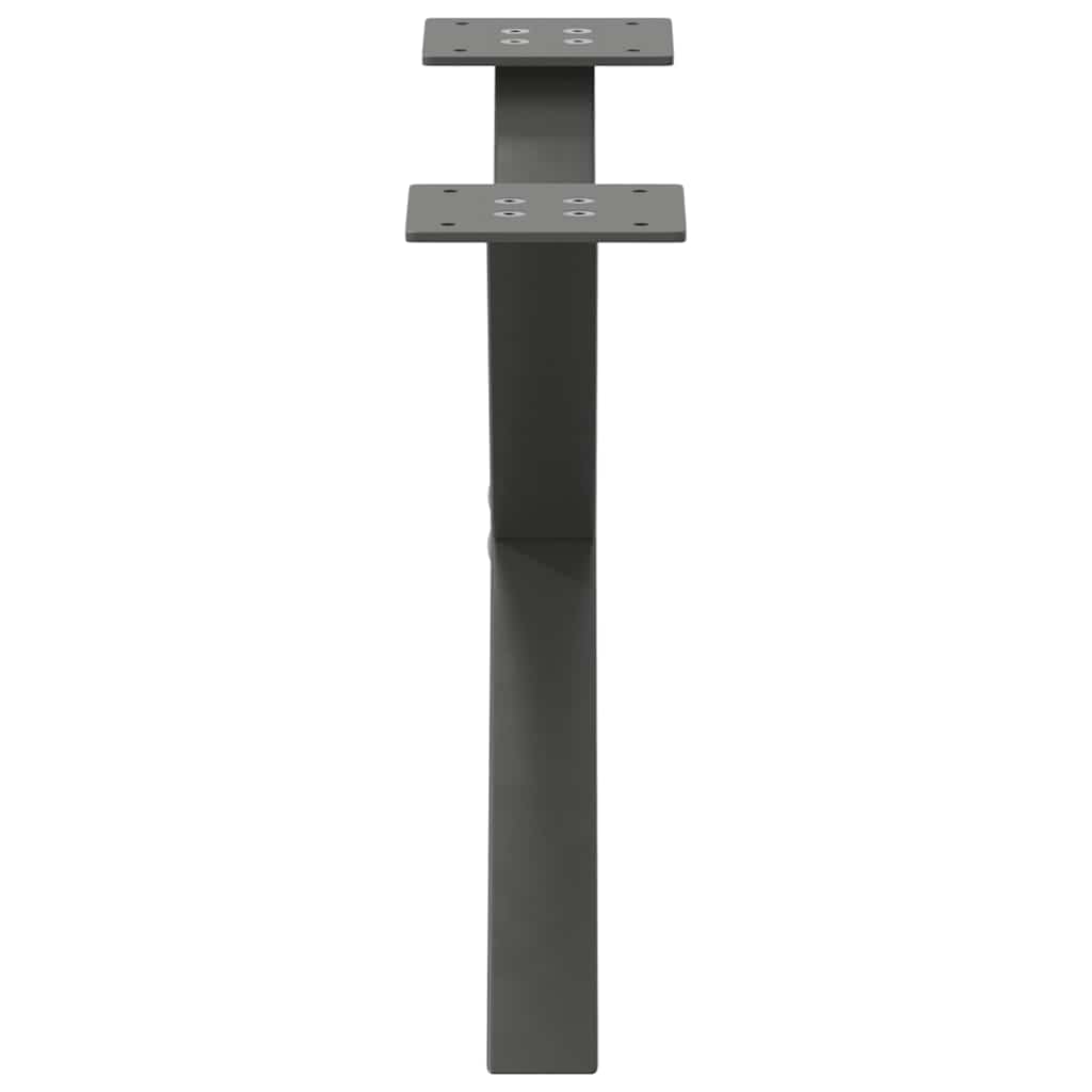 Kavos staliuko kojelės, 2 vnt., antracito spalvos, 60x(30 - 31) cm, plienas - Namų Idėja