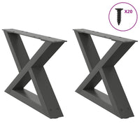 Kavos staliuko kojelės, 2 vnt., antracito spalvos, 60x(30 - 31,3) cm, plienas - Namų Idėja