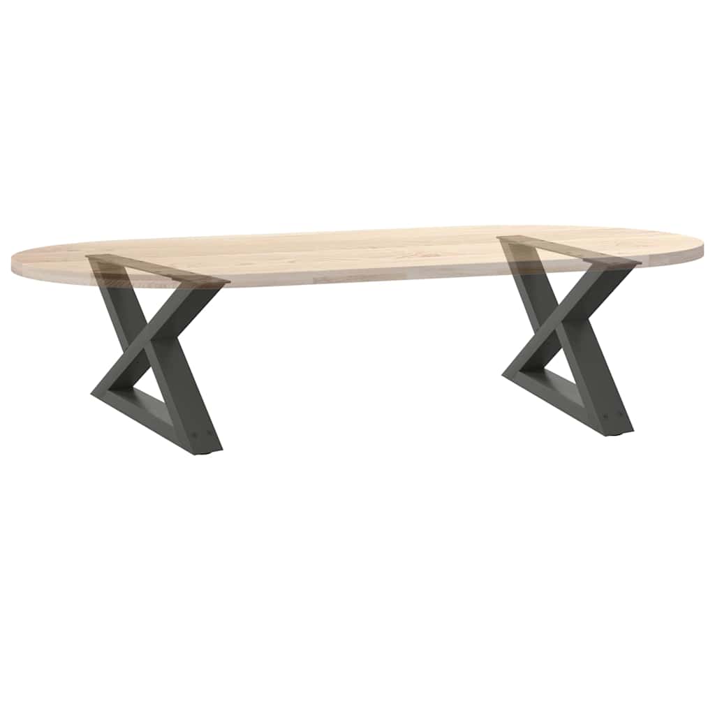 Kavos staliuko kojelės, 2 vnt., antracito spalvos, 60x(30 - 31,3) cm, plienas - Namų Idėja