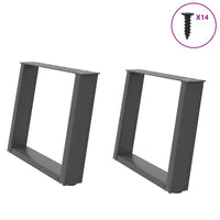 Kavos staliuko kojelės, 2 vnt., antracito spalvos, 60x(42 - 43) cm, plienas - Namų Idėja