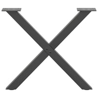 Kavos staliuko kojelės, 2 vnt., antracito spalvos, 60x(42 - 43) cm, plienas - Namų Idėja