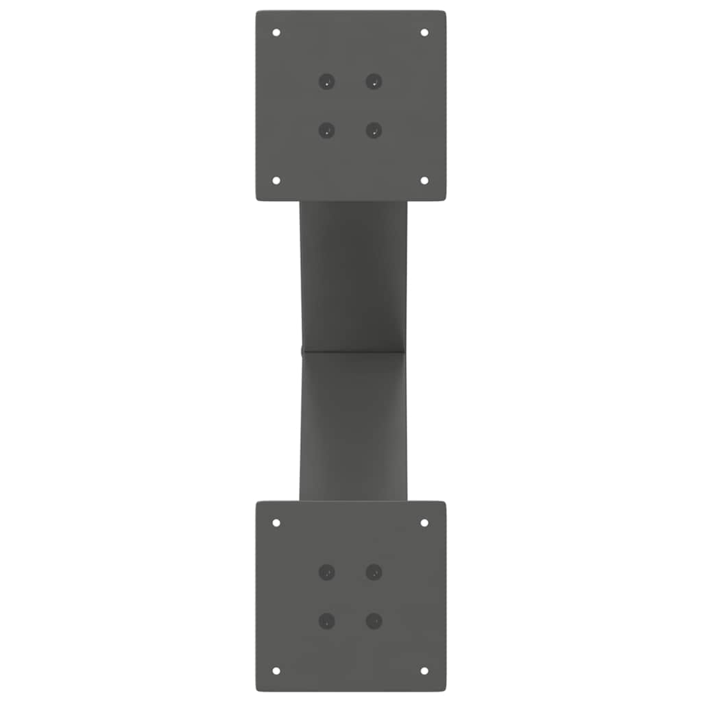 Kavos staliuko kojelės, 2 vnt., antracito spalvos, 60x(42 - 43) cm, plienas - Namų Idėja