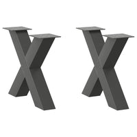 Kavos staliuko kojelės, 2 vnt., antracito spalvos, 60x(42 - 43) cm, plienas - Namų Idėja