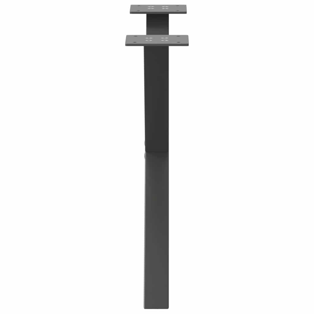 Kavos staliuko kojelės, 2 vnt., antracito spalvos, 60x(42 - 43) cm, plienas - Namų Idėja