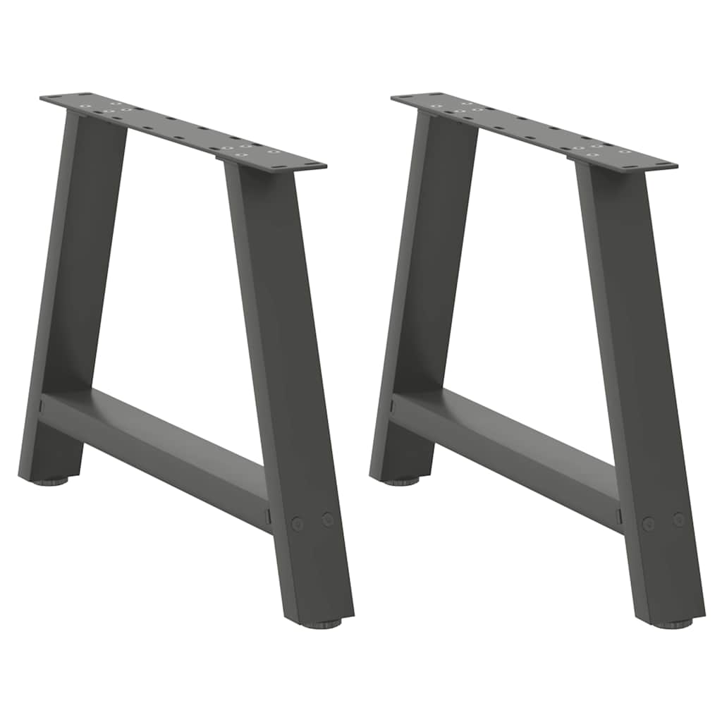 Kavos staliuko kojelės, 2 vnt., antracito spalvos, 60x(42 - 43) cm, plienas - Namų Idėja