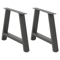 Kavos staliuko kojelės, 2 vnt., antracito spalvos, 60x(42 - 43) cm, plienas - Namų Idėja