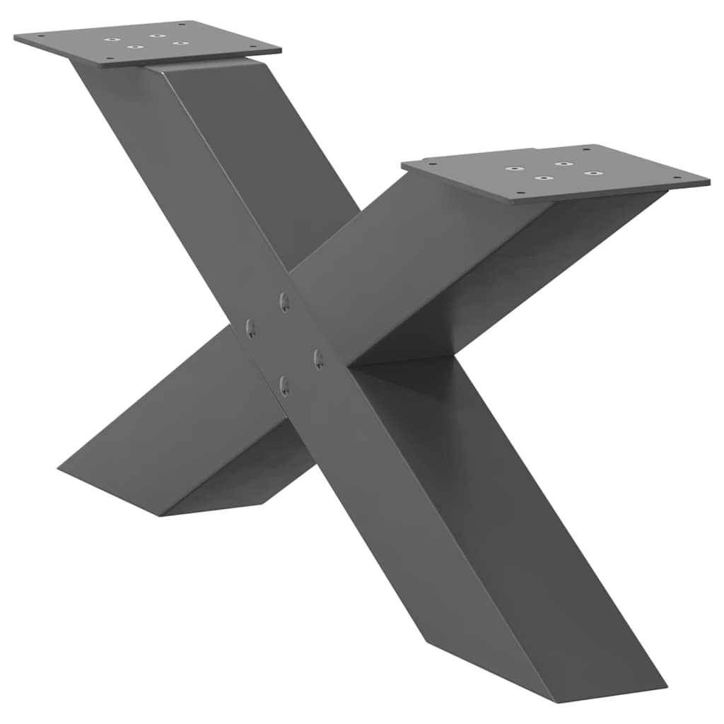 Kavos staliuko kojelės, 2 vnt., antracito spalvos, 70x(30 - 31) cm, plienas - Namų Idėja