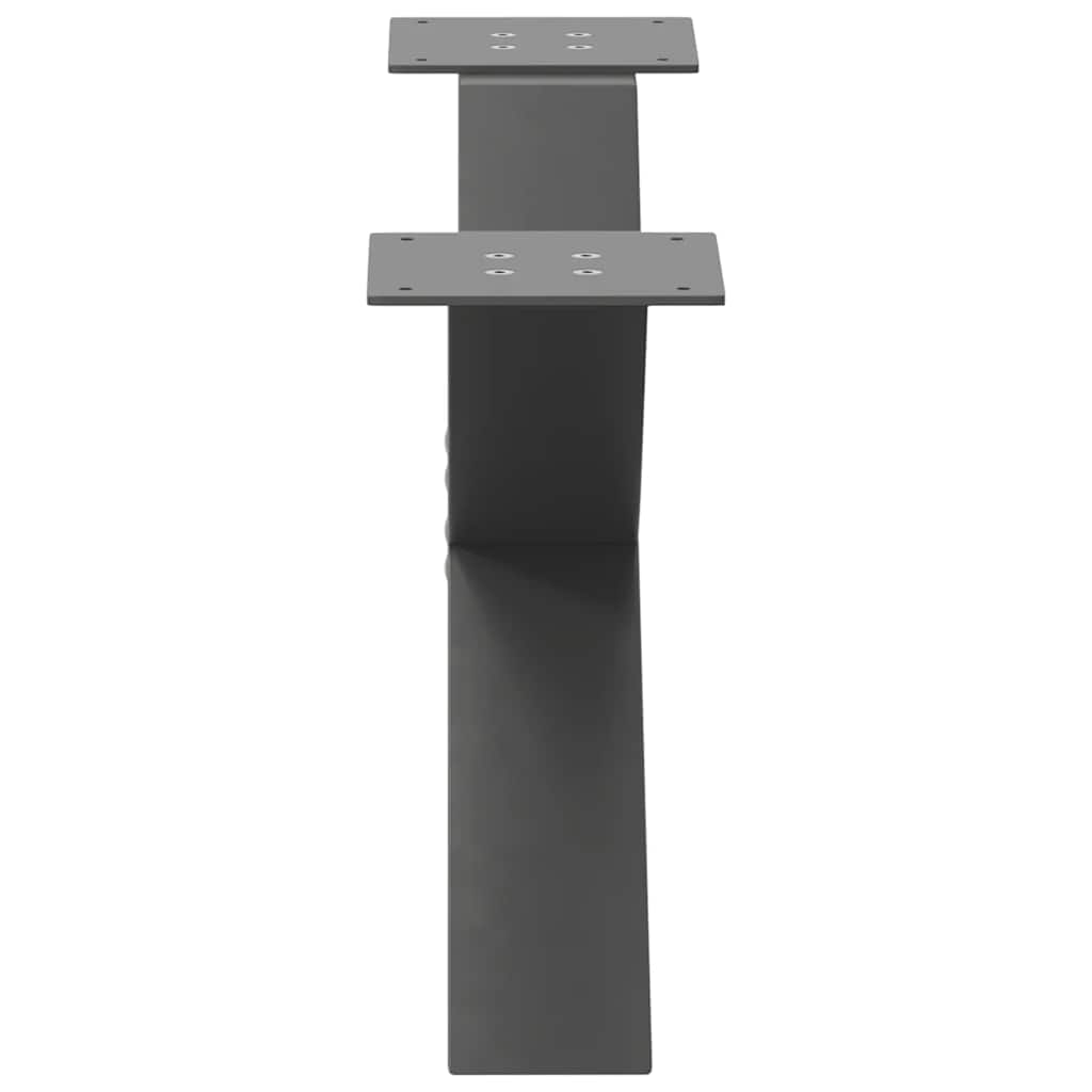 Kavos staliuko kojelės, 2 vnt., antracito spalvos, 70x(30 - 31) cm, plienas - Namų Idėja
