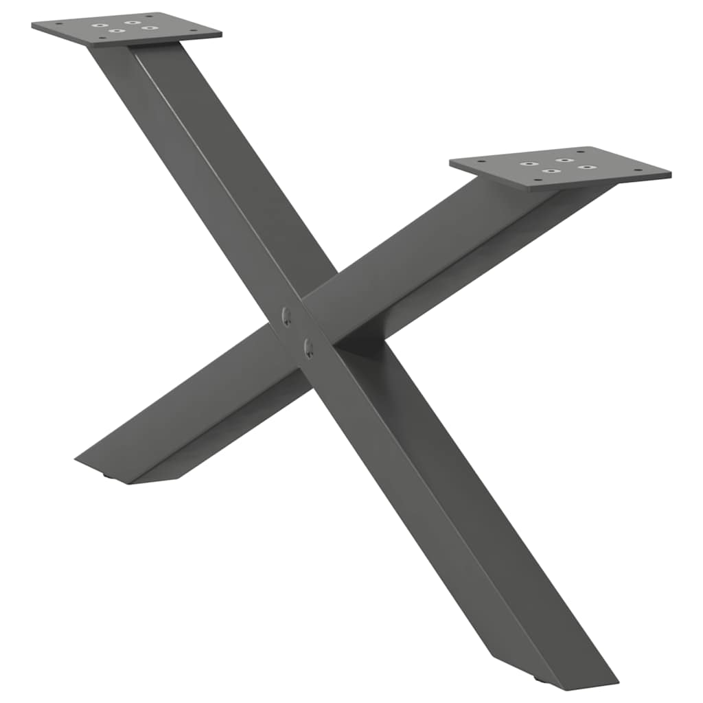 Kavos staliuko kojelės, 2 vnt., antracito spalvos, 70x(30 - 31) cm, plienas - Namų Idėja