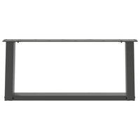 Kavos staliuko kojelės, 2 vnt., antracito spalvos, 70x(30 - 31) cm, plienas - Namų Idėja