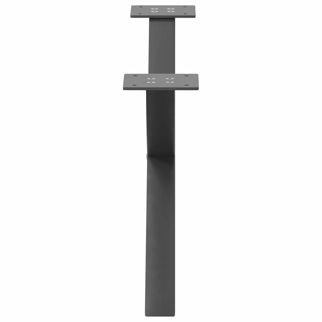 Kavos staliuko kojelės, 2 vnt., antracito spalvos, 70x(30 - 31) cm, plienas - Namų Idėja
