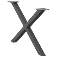 Kavos staliuko kojelės, 2 vnt., antracito spalvos, 70x(42 - 43) cm, plienas - Namų Idėja