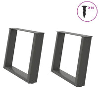 Kavos staliuko kojelės, 2 vnt., antracito spalvos, 70x(42 - 43) cm, plienas - Namų Idėja