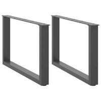 Kavos staliuko kojelės, 2 vnt., antracito spalvos, 70x(42 - 43) cm, plienas - Namų Idėja