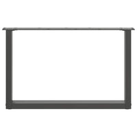 Kavos staliuko kojelės, 2 vnt., antracito spalvos, 70x(42 - 43) cm, plienas - Namų Idėja