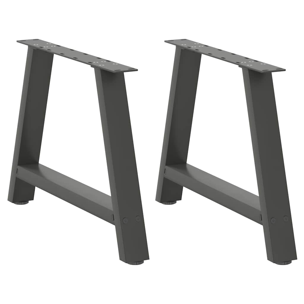 Kavos staliuko kojelės, 2 vnt., antracito spalvos, 70x(42 - 43) cm, plienas - Namų Idėja