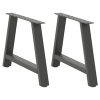 Kavos staliuko kojelės, 2 vnt., antracito spalvos, 70x(42 - 43) cm, plienas - Namų Idėja